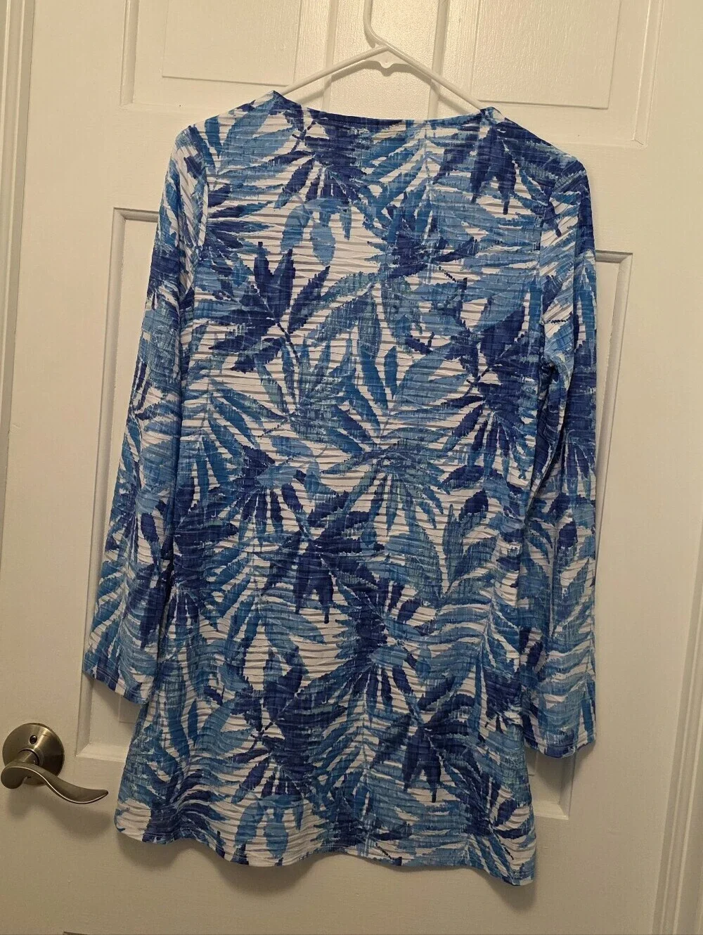 NWT Catalina Blue Leaf-Print Women's Swim Coverup Size Small